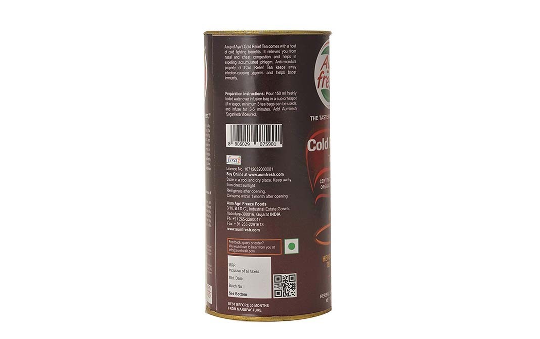 Ayu Fresh Cold Relief Tea Herbal Tea   Tin  50 grams